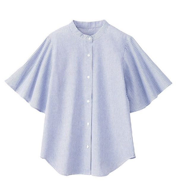 GeeRA（ジーラ）の「フレアー袖バンドカラーブラウス（ブラウス）」｜詳細画像