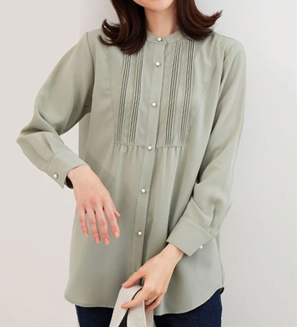 BELLUNA（ベルーナ）の「パール使いピンタックデザインチュニック（チュニック）」｜詳細画像