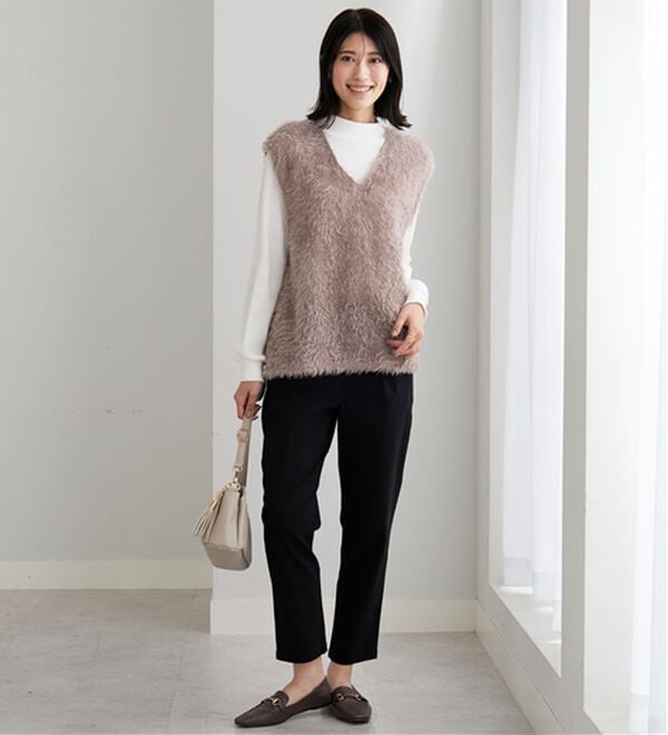 BELLUNA（ベルーナ）の「チノ見えストレッチ素材テーパードパンツ（テーパードパンツ）」｜詳細画像