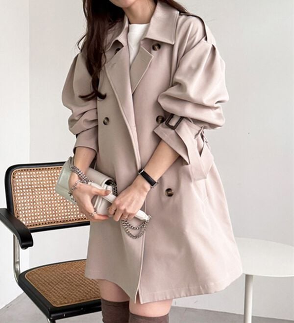 GeeRA（ジーラ）の「ミディ丈Ａライントレンチコート（ハーフコート）」｜詳細画像