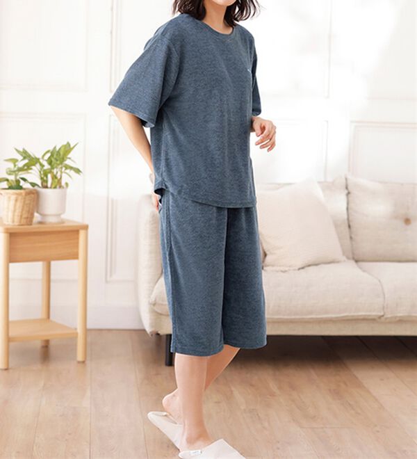 LAVIENNE（ラヴィエンヌ）の「【着るタオル】サラッと気持ちいい！ひんやりクールパイルパジャマ（パジャマ・ルームウェア）」｜詳細画像
