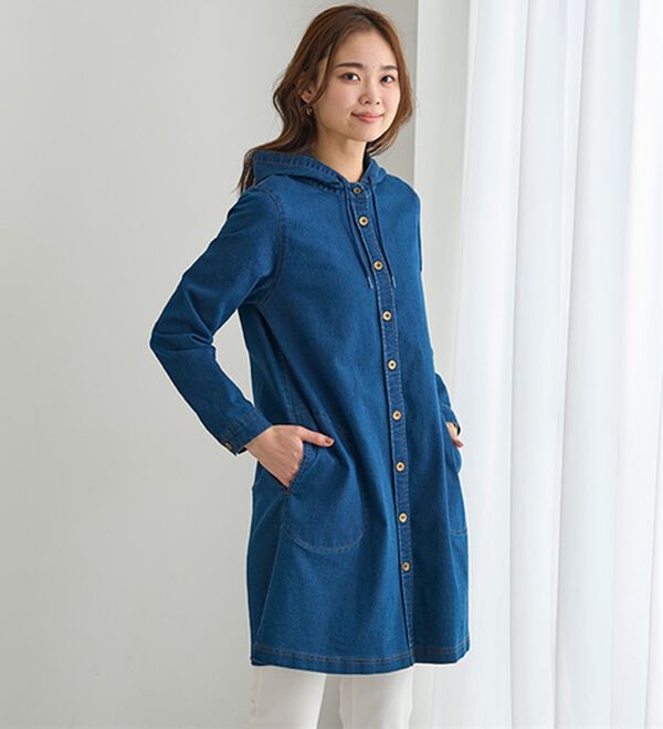 BELLUNA（ベルーナ）の「ストレッチデニムフードブルゾン（ブルゾン）」｜詳細画像