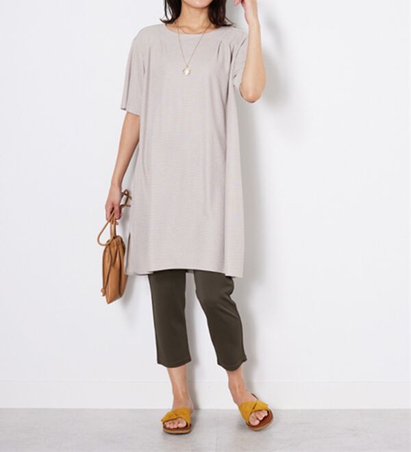 BELLUNA（ベルーナ）の「【接触冷感】ヒンヤリ速乾！かのこ素材レギンスパンツ（スパッツ・レギンス）」｜詳細画像