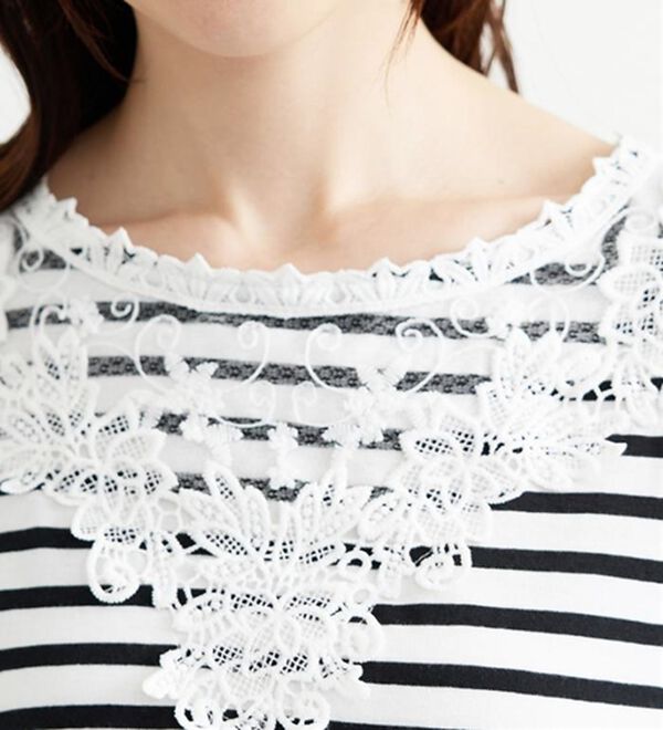 BELLUNA（ベルーナ）の「レース使いポンチョデザインプルオーバー（カットソー）」｜詳細画像