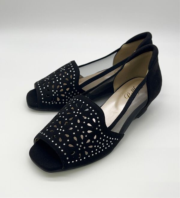 BELLUNA（ベルーナ）の「４Ｅチュールレースウェッジパンプス（パンプス）」｜詳細画像