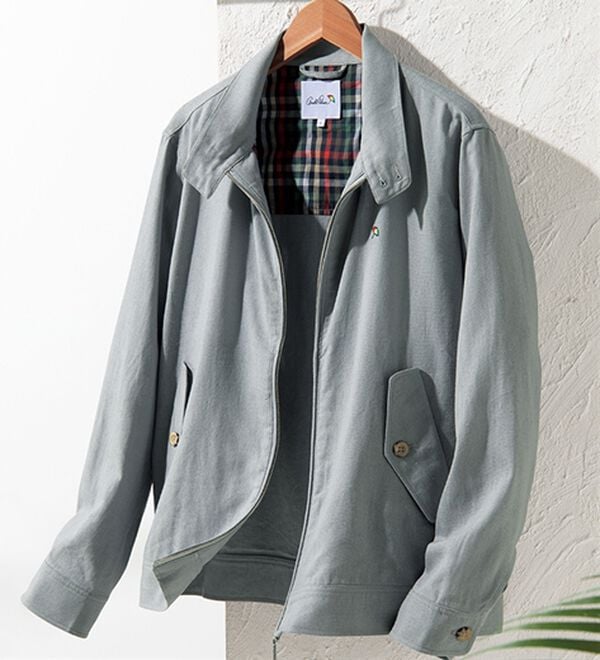 「＜アーノルド　パーマー＞リネンブレンドサマーデニムジャケット（メンズジャケット）」｜グレー