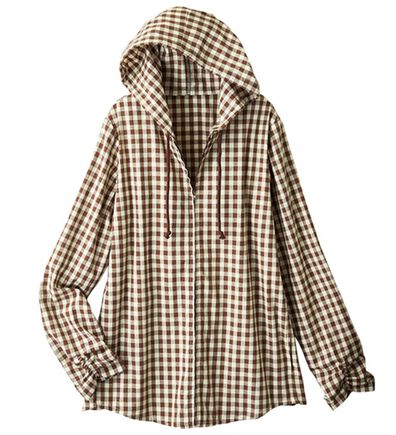 ルフラン（ルフラン）の「ギンガムチェック日よけパーカー（パーカー）」