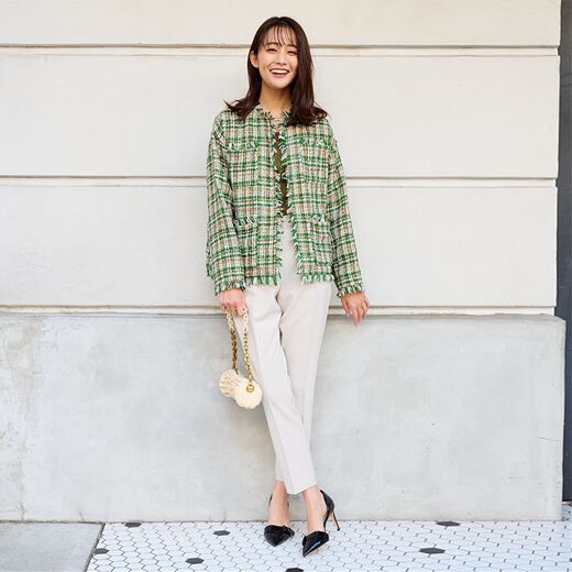 norman ノルマン ハリスツイード ノーラカージャケットお洒落❗️ 即日