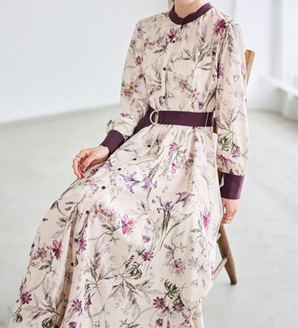 RANAN（ラナン）の「レトロフラワーシャツワンピース（プリントワンピース）」｜詳細画像