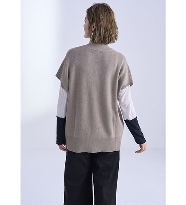 BELLUNA（ベルーナ）の「綿１００％ダブルジップニットベスト（ベスト）」｜詳細画像