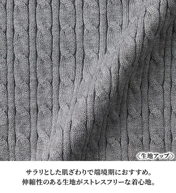 RANAN（ラナン）の「＜Ｕ．Ｓ．Ｐ＞ゴールド調ボタン刺繍ケーブルカーディガン（ニット・セーター）」｜詳細画像