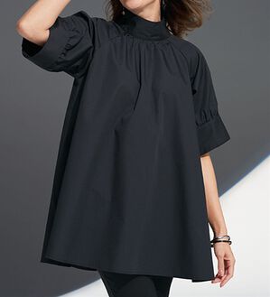 BELLUNA（ベルーナ）の「色焼けしにくい黒！ハイネックチュニック（チュニック）」｜黒