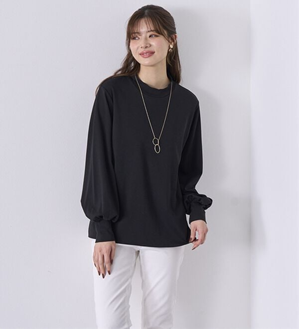 BELLUNA（ベルーナ）の「艶やかコットン１００％プルオーバー（カットソー）」｜詳細画像