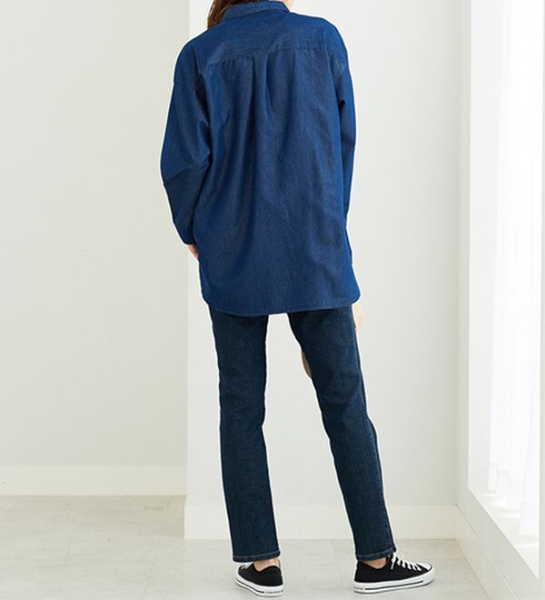 BELLUNA（ベルーナ）の「ポケット付デニムシャツチュニック（チュニック）」｜詳細画像
