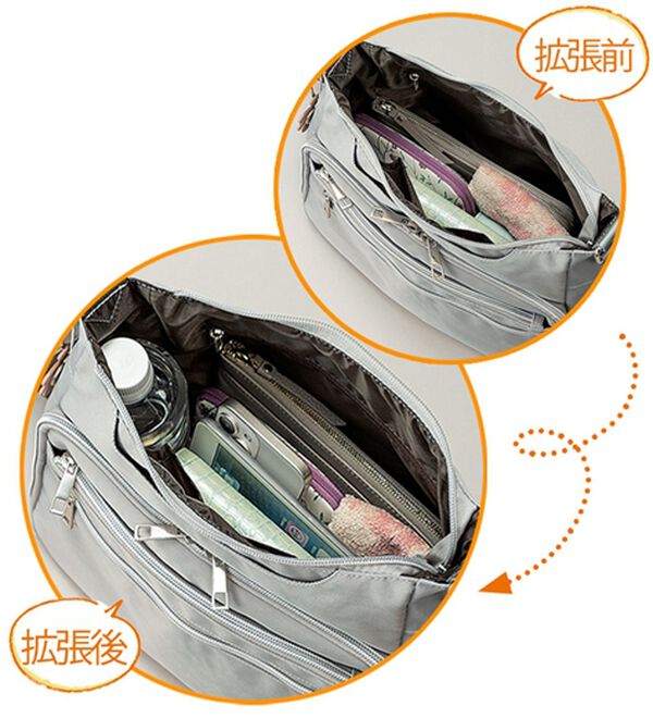 BELLUNA（ベルーナ）の「拡張機能付多収納ショルダー（ショルダーバッグ）」｜詳細画像