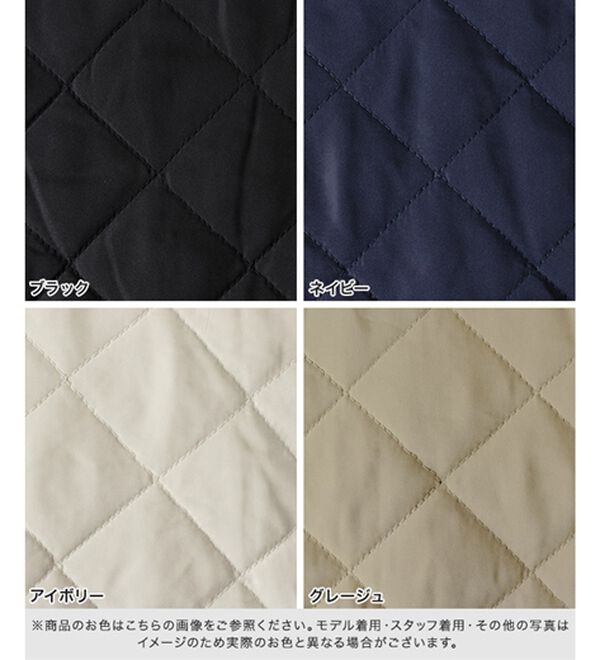 Pierrot（ピエロ）の「ノーカラーフレアキルティングブルゾン（ブルゾン）」｜詳細画像