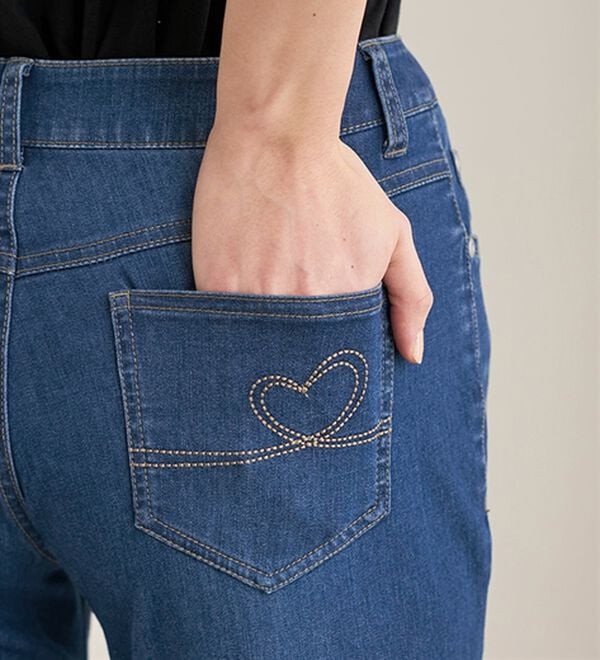 BELLUNA（ベルーナ）の「ヒンヤリ冷感！ライトオンスジーンズ（フルレングスパンツ）」｜詳細画像