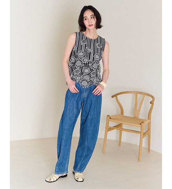 RANAN（ラナン）の「ひんやり！レース使いプルオーバー（ブラウス）」｜詳細画像