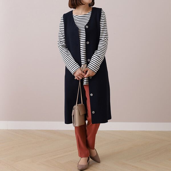 BELLUNA（ベルーナ）の「ボタン使いジャンパードレス（ジャンパースカート）」｜詳細画像