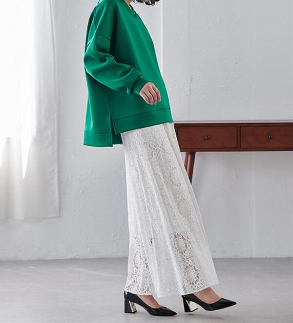 RANAN（ラナン）の「＜ＨＳ＞編立衿ポイントきれいめスウェット（カットソー）」｜詳細画像