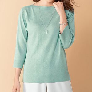 BELLUNA（ベルーナ）の「やわらかな着心地　コットンカシミヤプルオーバー（ニット・セーター）」｜詳細画像