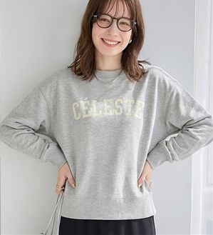 Viola e Viola（ヴィオラ エ ヴィオラ）の「ゆるシルエット裏毛ロゴスウェット（カットソー）」｜杢グレー