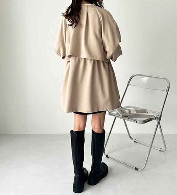 GeeRA（ジーラ）の「ケープデザインミドル丈マンパー（ブルゾン）」｜詳細画像