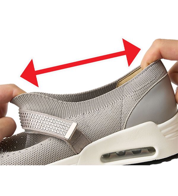 ルフラン（ルフラン）の「ビジュー付４Ｅベルトニットスニーカー（スニーカー）」｜詳細画像