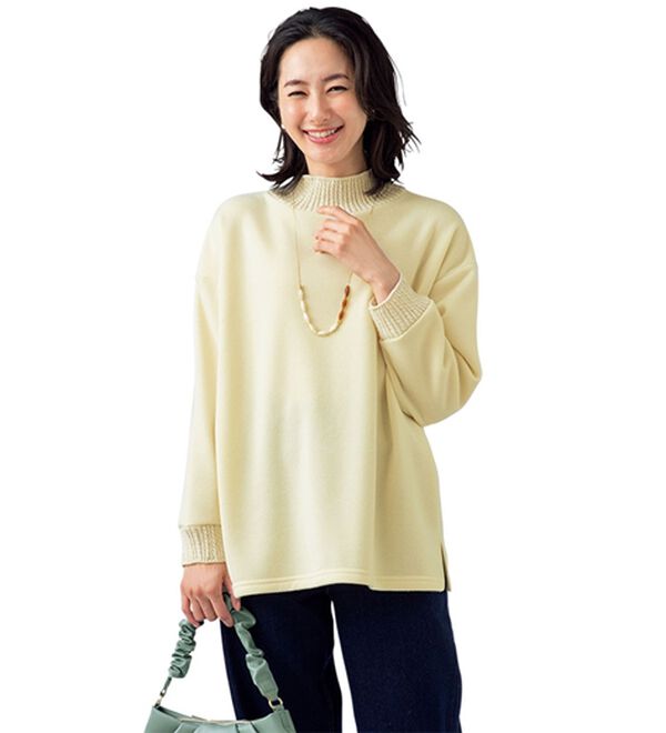 ルフラン（ルフラン）の「【３色組】異素材使いゆるシルエットトレーナー（トレーナー・スウェット）」｜詳細画像