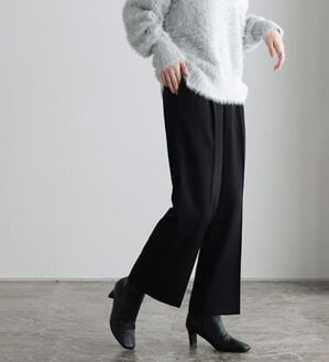 Pierrot（ピエロ）の「裏微起毛タックパンツ（フルレングスパンツ）」｜ブラック