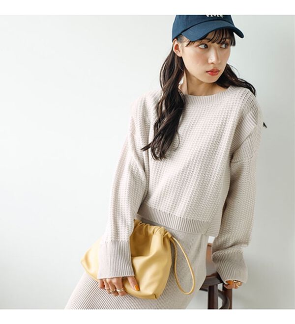 GeeRA（ジーラ）の「レイヤード２点セットワンピース（ニットワンピース）」｜詳細画像