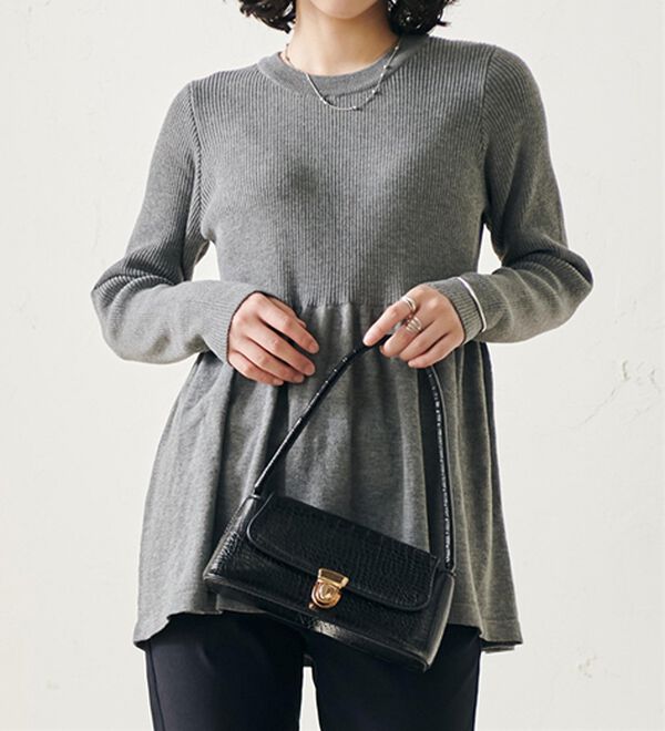 RANAN（ラナン）の「リブ切替ペプラムニット（ニット・セーター）」｜詳細画像