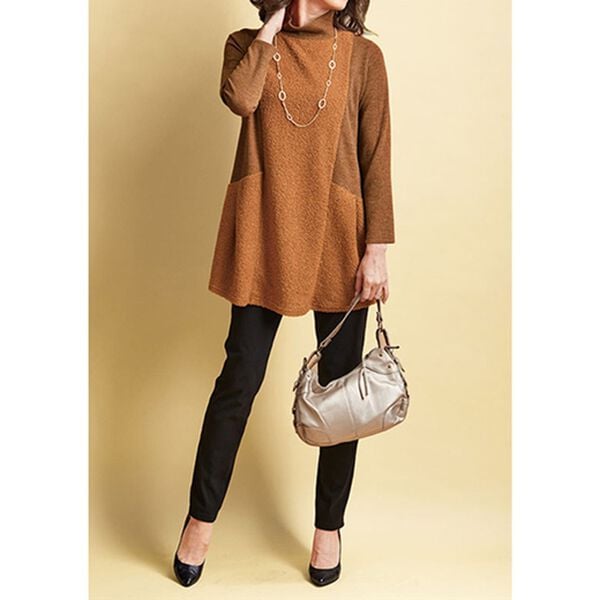 BELLUNA（ベルーナ）の「ブークレー切替リブ使いデザインチュニック（チュニック）」｜詳細画像