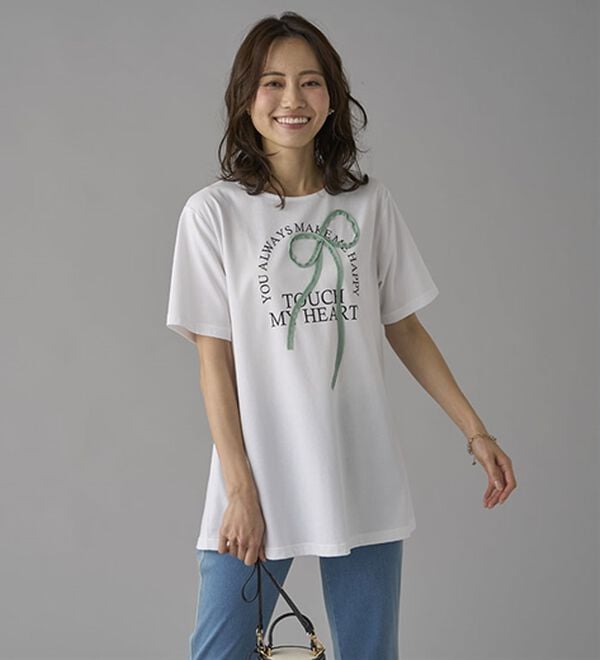 BELLUNA（ベルーナ）の「一枚で着映えるデコラＴ（Tシャツ）」｜詳細画像