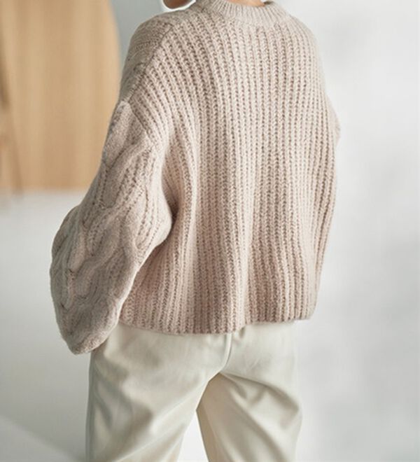 RANAN（ラナン）の「ビッグケーブル短丈ニット（ニット・セーター）」｜詳細画像