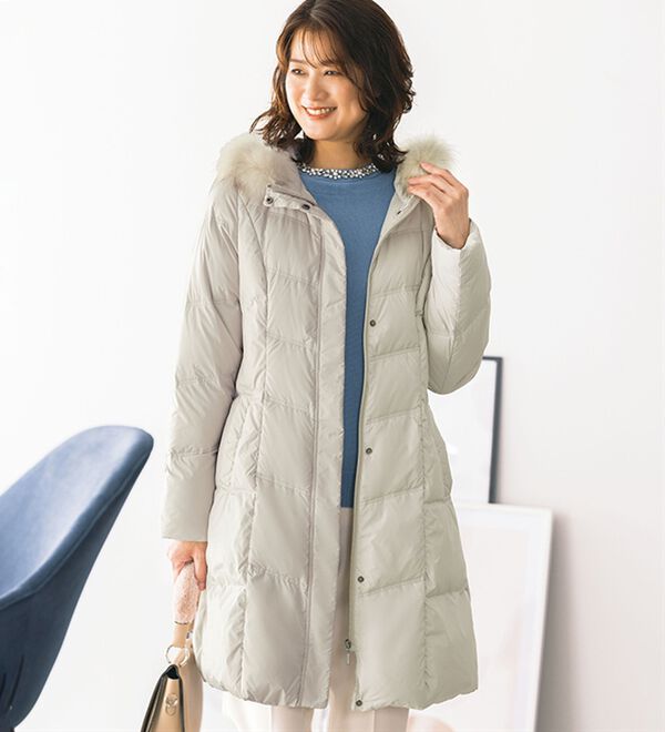 ルフラン（ルフラン）の「こだわりシルエットのファー付ダウン（ロングコート）」｜詳細画像
