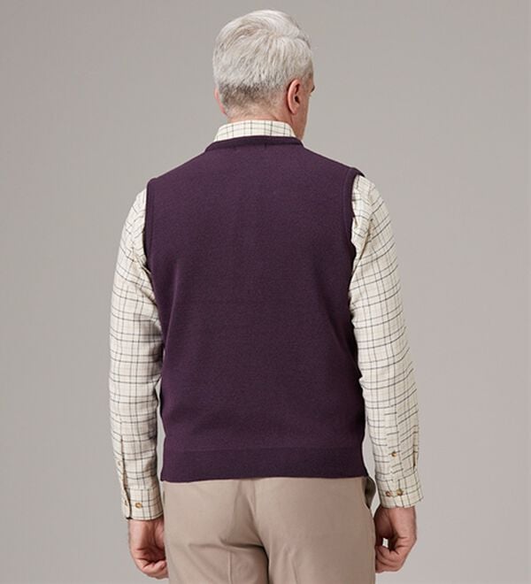 「＜ゴールデンベア＞国産上質ニットベスト（メンズベスト）」｜詳細画像