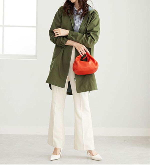 BELLUNA（ベルーナ）の「はっ水加工ボンディング素材ロング丈パーカー（ロングコート）」｜詳細画像