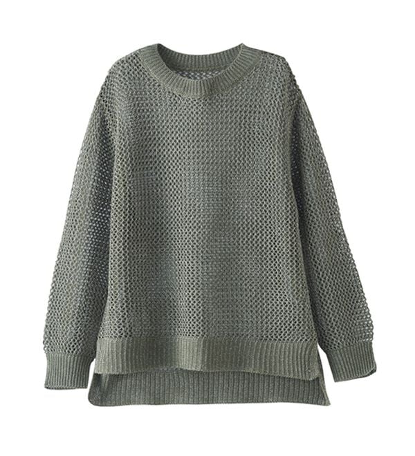 BELLUNA（ベルーナ）の「ラメメッシュニットプルオーバー（ニット・セーター）」｜詳細画像