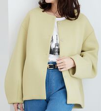 BELLUNA（ベルーナ）の「きれい見えとろみ素材コクーンコート（ハーフコート）」