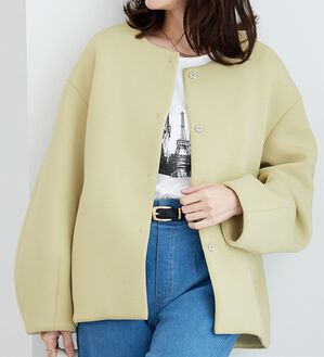 BELLUNA（ベルーナ）の「きれい見えとろみ素材コクーンコート（ハーフコート）」｜詳細画像