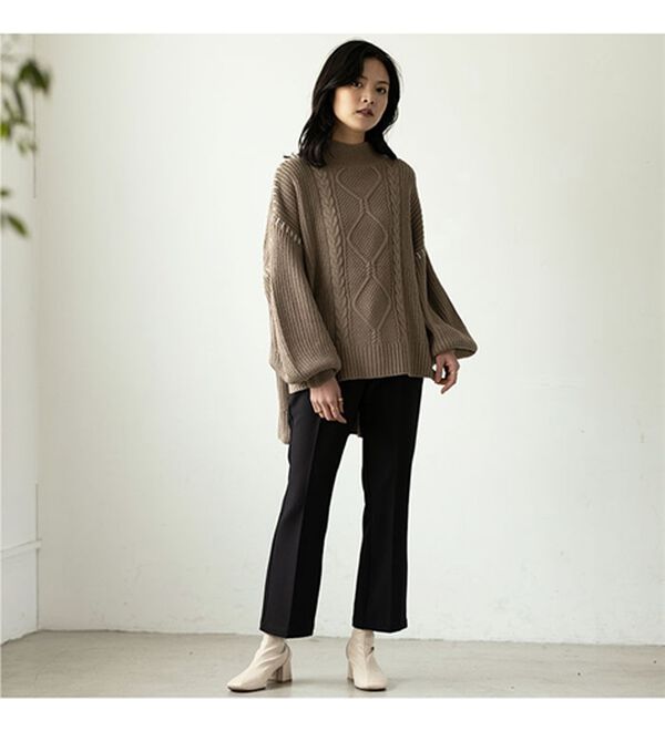 GeeRA（ジーラ）の「楽ちん＆キレイ見え美脚フレアーパンツ（フルレングスパンツ）」｜詳細画像