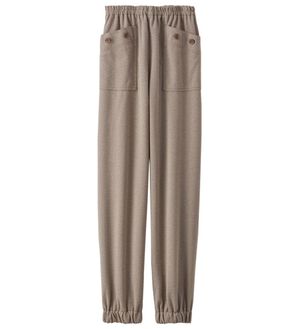 BELLUNA（ベルーナ）の「ツイード調素材コロンパンツ（フルレングスパンツ）」｜モカ