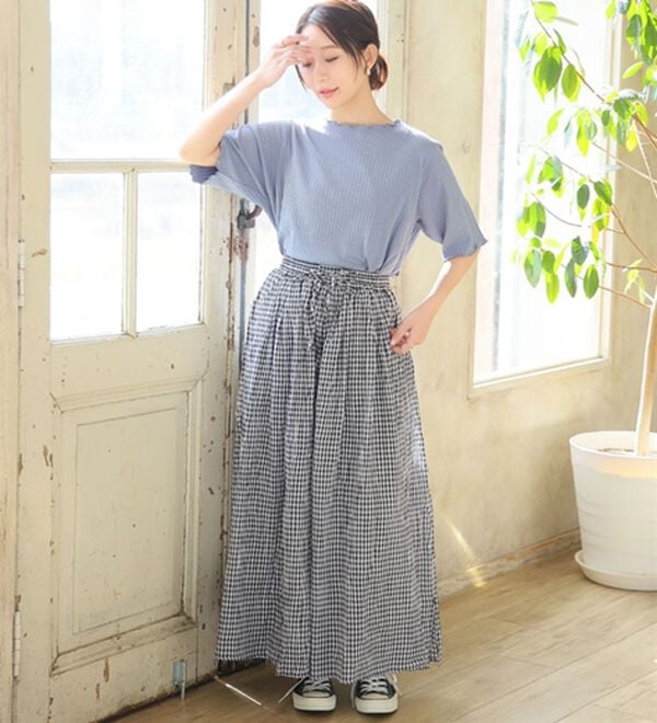 A HAPPY MARILYN（アハッピーマリリン）の「【Ｌ～８Ｌ】綿タッチで極上の着心地、選べるテレコリブトップス。（カットソー）」｜詳細画像