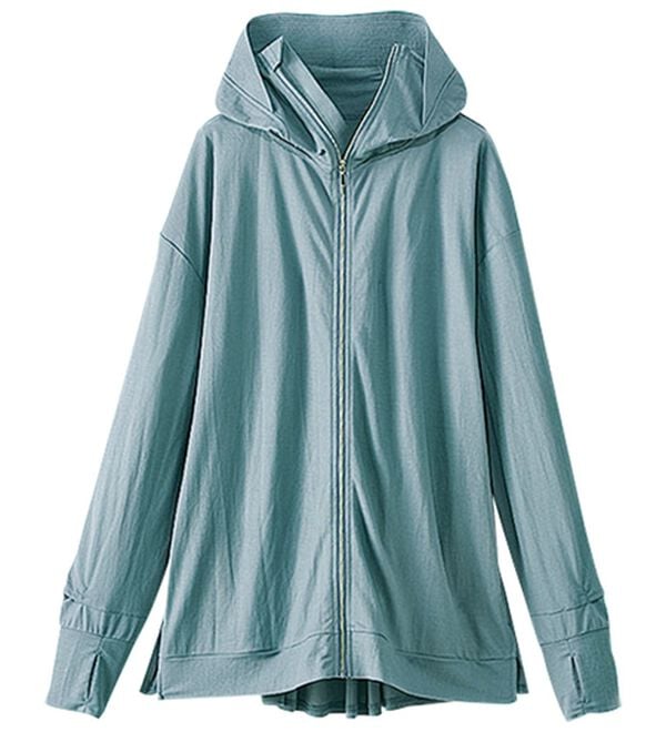 BELLUNA（ベルーナ）の「【接触冷感】絶対に焼けたくない！後プリーツＵＶパーカー（パーカー）」｜詳細画像