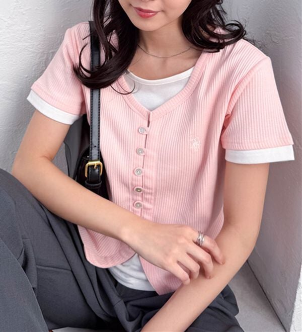 RANAN（ラナン）の「＜U.S.POLO ASSN.＞バイカラーレイヤード風カットソーTシャツ（カットソー）」｜詳細画像
