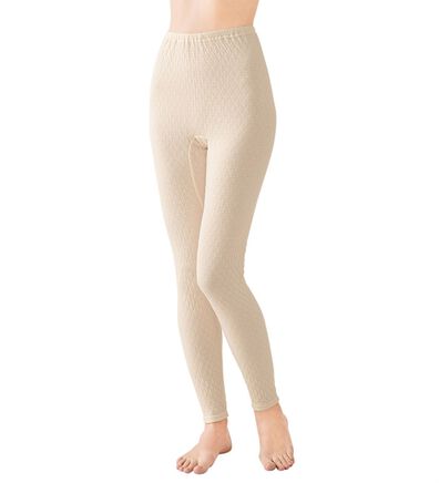 「【３色組】すごくのび～る綿混ふっくら編みボトム（肌着・インナーウェア）」