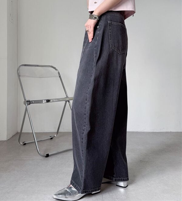 RANAN（ラナン）の「フロントシームカーブデニム（フルレングスパンツ）」｜詳細画像