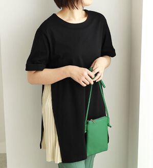 BELLUNA（ベルーナ）の「サイドプリーツ切替デザインチュニック（チュニック）」｜詳細画像