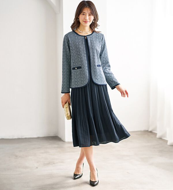 セレモニースタイル＞プリーツデザインワンピ―ス - ベルーナ【公式】 